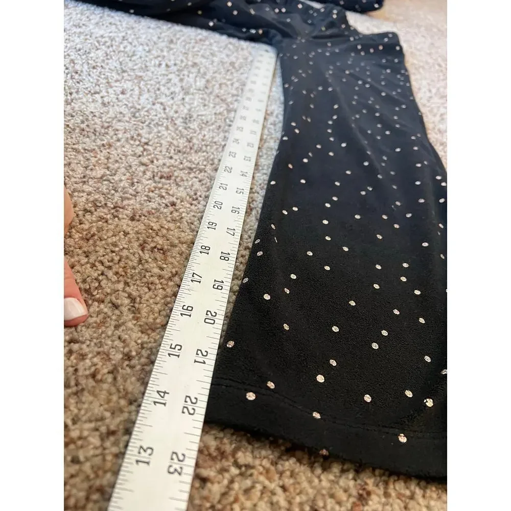 Girls Gap Velour Loungwear, Small, Black Polka Dot, Pajamas, Soft, 2 Piece